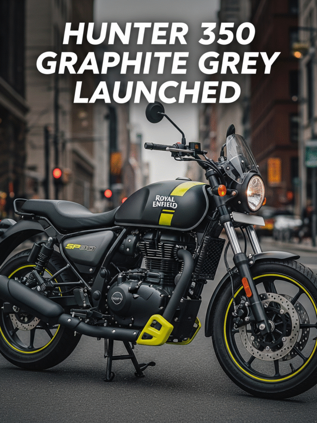 Royal Enfield Hunter 350 Gets Striking New Graphite Grey Colour Priced at ₹1.76 Lakh