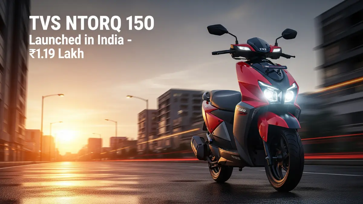 TVS NTORQ 150 Launched in India at ₹1.19 Lakh – India’s First Hyper Sport Scooter 5 TVS NTORQ 150